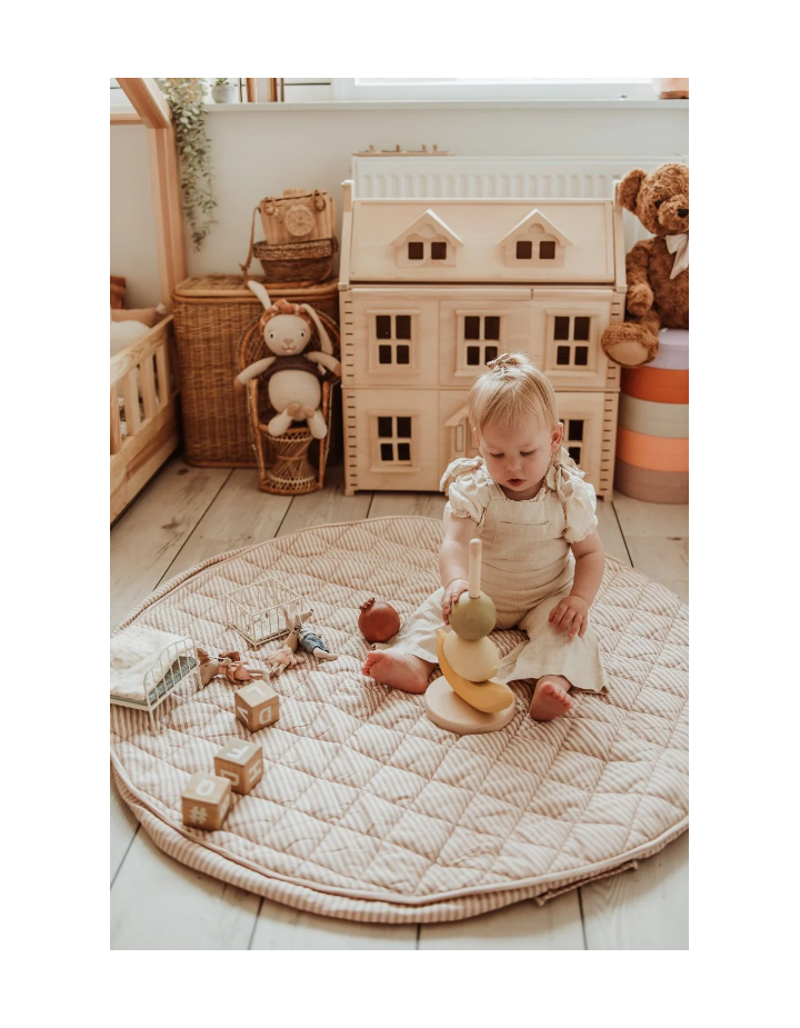 NOOMAD STRIPES BROWN ORGANIC BABYMAT