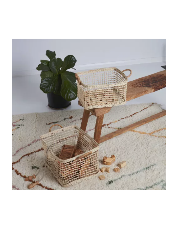 Set de 2 Paniers de rangement Cabouche - Naturel