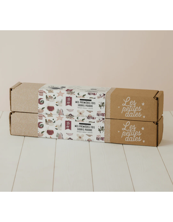 AFFICHE MES PREMIERES FOIS SOURIS POUDRE