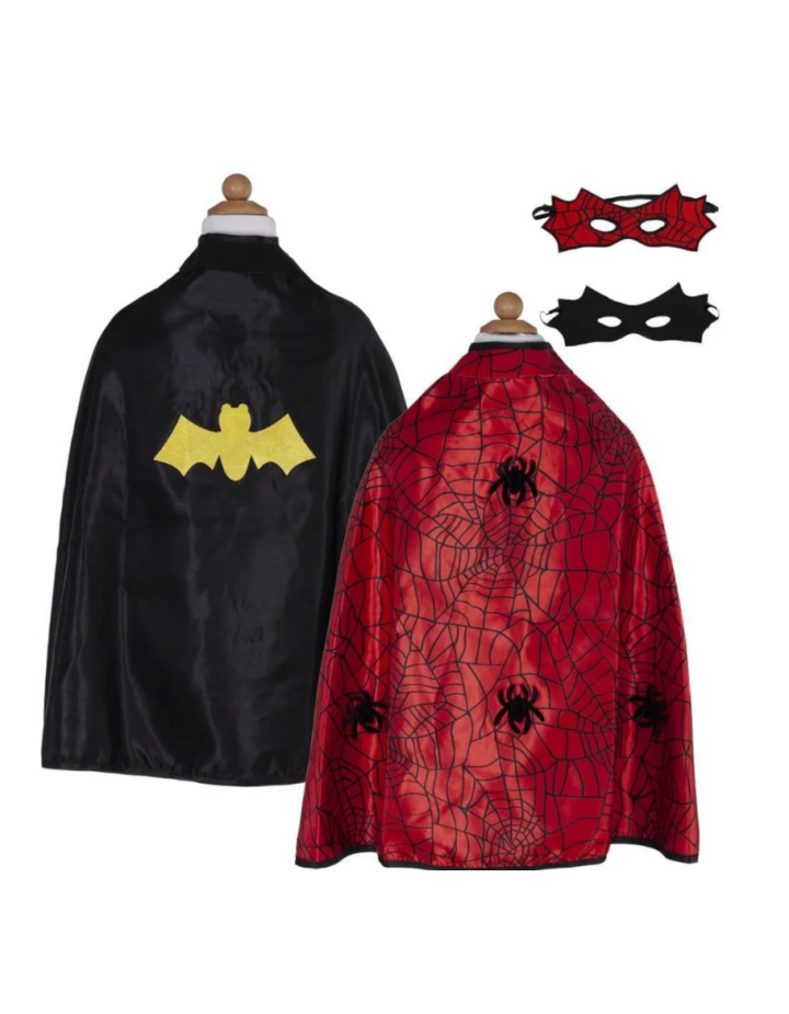CAPE REVERSIBLE SPIDERMAN BATMAN 4-6 ANS