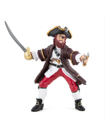 Figurine Barberousse Rouge Papo – Pirate 8 cm pour enfants 3+