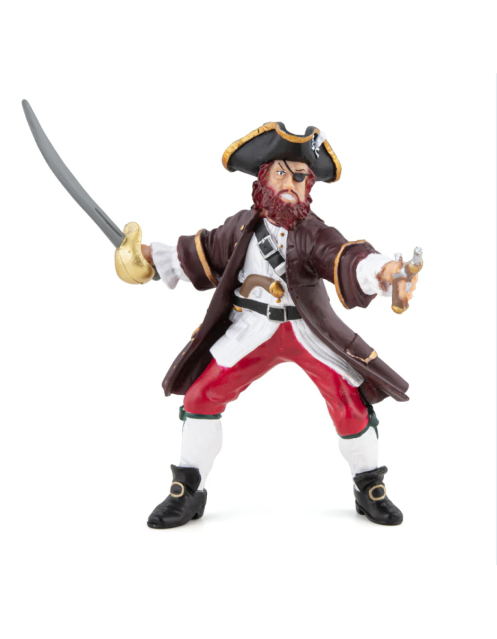 Figurine Barberousse Rouge Papo – Pirate 8 cm pour enfants 3+