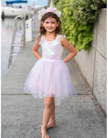 Dreamy Unicorn Dress – Robe licorne enfant + bandeau | Great Pretenders