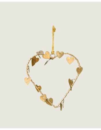 Pampille Cœur en laiton – Déco murale artisanale | bonton