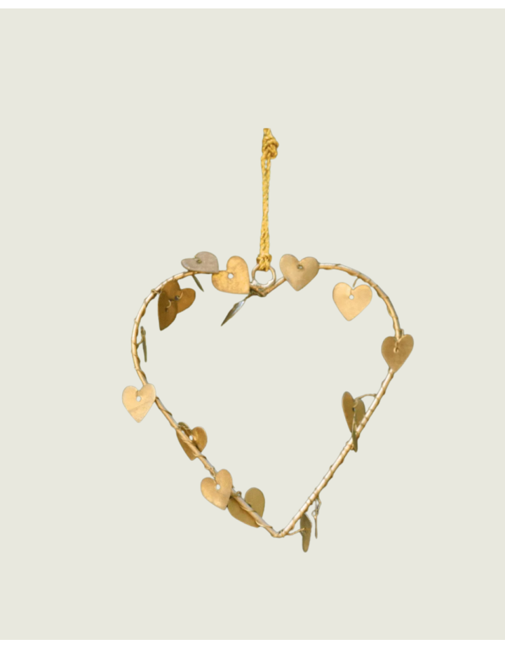 Pampille Cœur en laiton – Déco murale artisanale | bonton