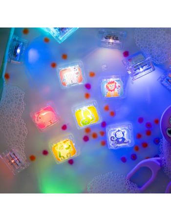 Cubes Lumineux Zoo 6‑Pack – Glo Pals – Jouets Sensoriels d’Eau