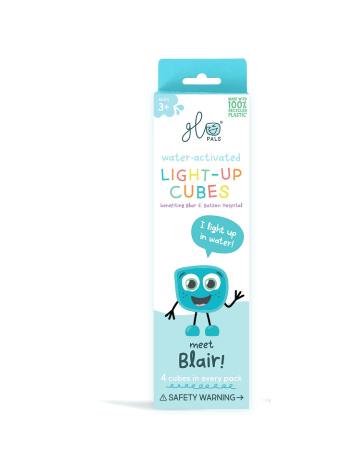 Cubes lumineux Blair Bleu – Glo Pals – Jouets sensoriels d’eau (Lot de 4)
