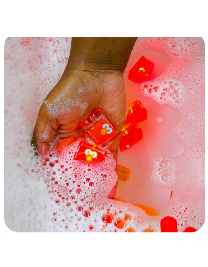 Cubes lumineux Sesame Street Glo Pals – Jouet sensoriel bain enfant