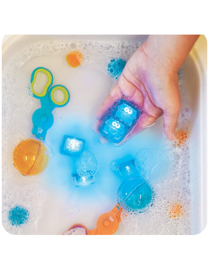 Cubes lumineux Sesame Street Glo Pals Elmo – Jouet sensoriel bain enfant