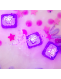 Cubes lumineux Lila Violet Glo Pals x4 – Jouet sensoriel bain enfant