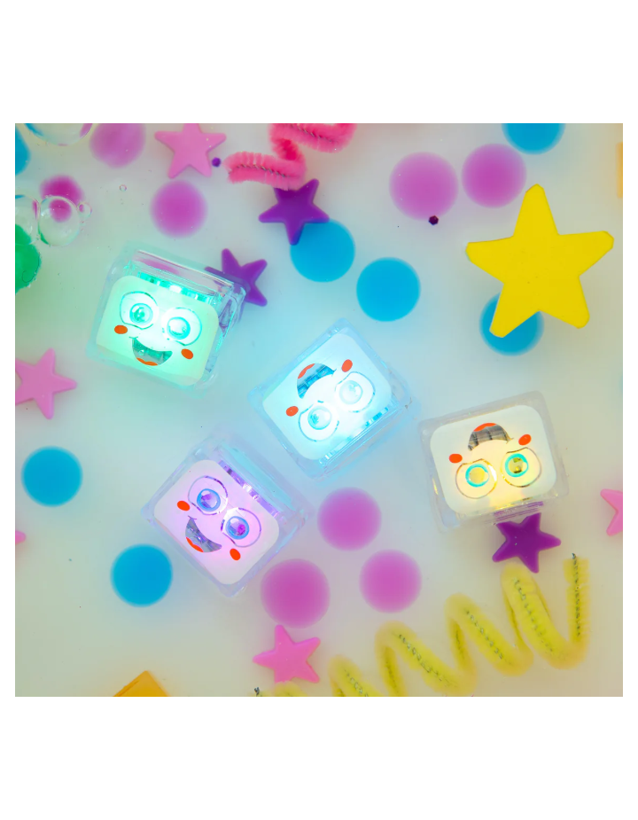 Glo Pals Party Pal Light-Up Cubes Limited Edition – Cubes lumineux sensoriels pour le bain