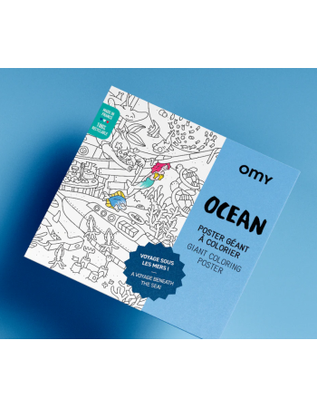 Poster géant Océan à colorier OMY XXL — Activité créative enfant