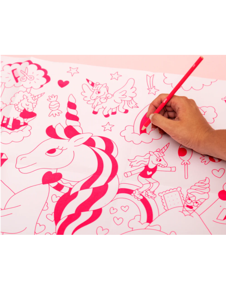 Poster Lily OMY à colorier XXL — Activité créative enfant