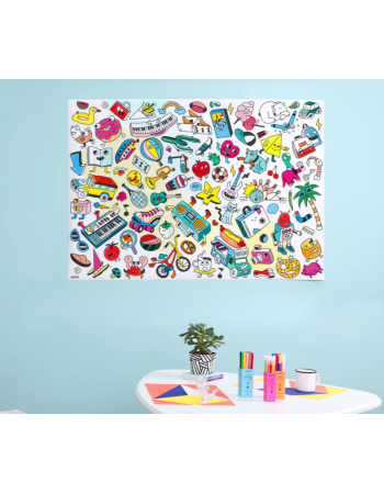 Poster Baby Pop Art OMY à colorier XXL — Activité créative enfant