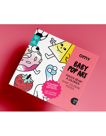 Poster Baby Pop Art OMY à colorier XXL — Activité créative enfant