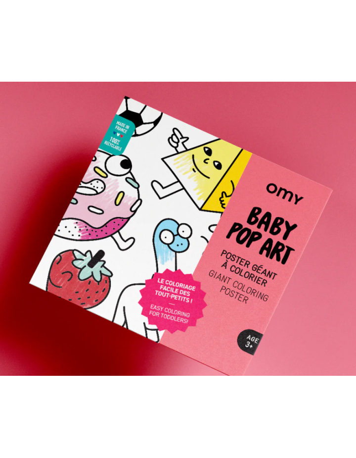 Poster Baby Pop Art OMY à colorier XXL — Activité créative enfant