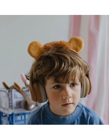 CASQUE SANS FIL LION MARRON