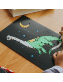 Kidyneon Dino Kidywolf – Kit créatif tableau lumineux enfant dinosaures