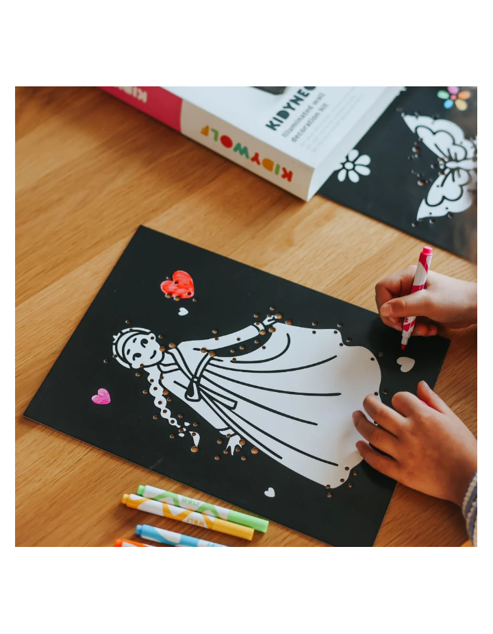 Kidywolf KIDYNEON OUT – Kit créatif tableau néon lumineux enfant