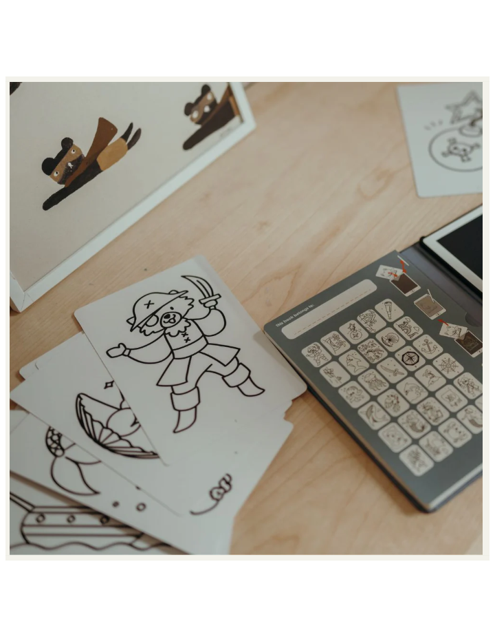 Recharge KidyDraw Mini Animaux autour du monde et Océans et Pirates – Accessoire tableau créatif lumineux Kidywolf