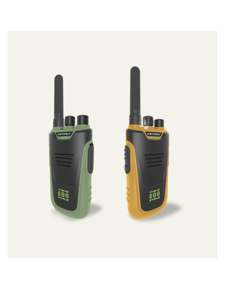 KidyTalk Orange/Vert Kidywolf – Talkie‑walkie enfant sûr et ludique