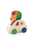 Voiture pouet Lion Vilac — Jouet d’éveil en bois pour enfants