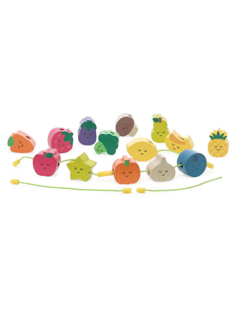 Perles en bois Tutti Frutti Vilac – Jeu d’éveil Montessori bébé