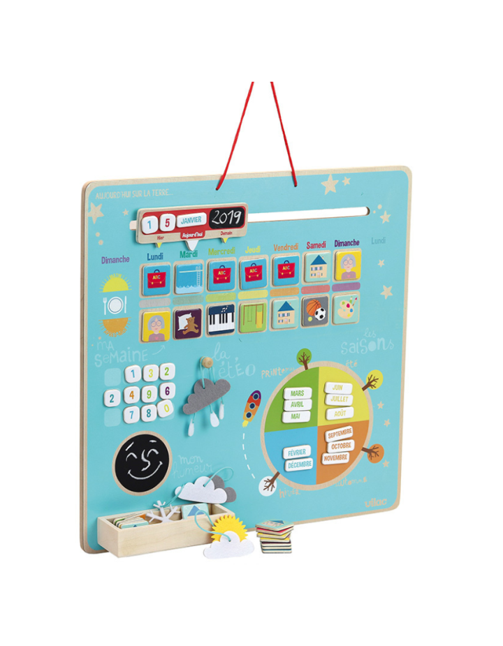 Semainier magnétique Vilac Aujourd’hui sur la Terre enfant bois