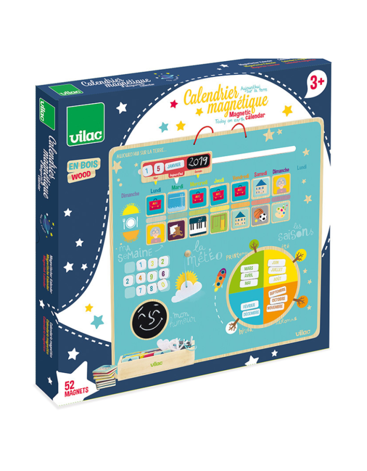Semainier magnétique Vilac Aujourd’hui sur la Terre enfant bois
