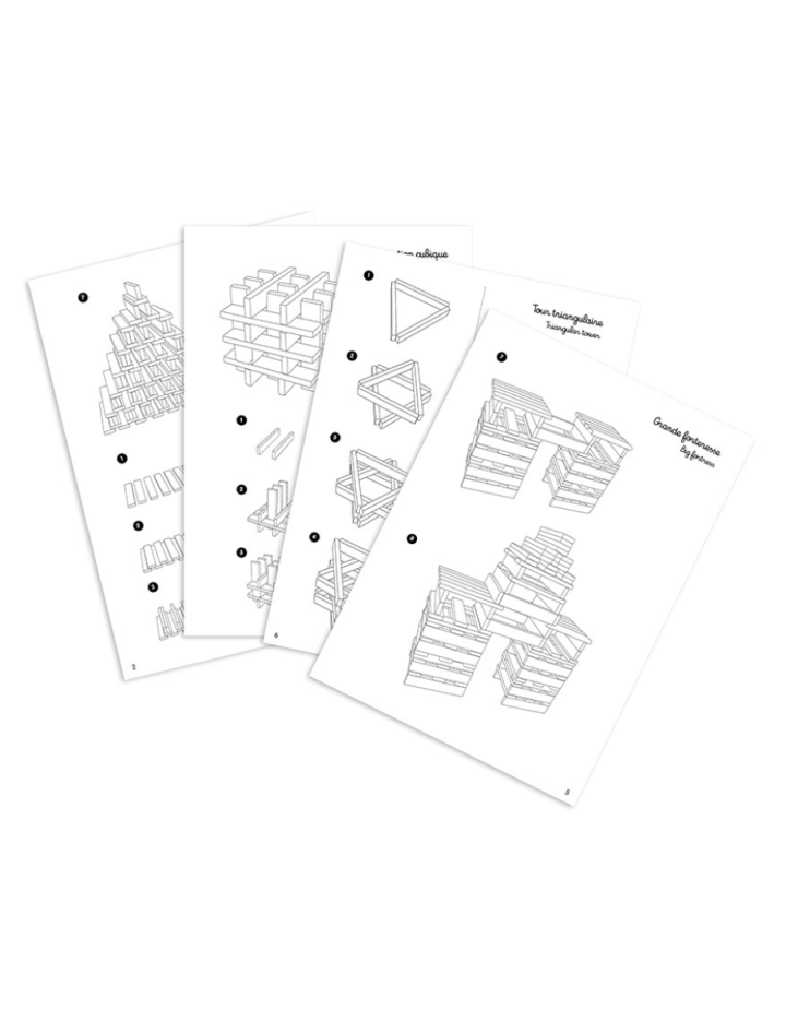 Batibloc Color 100 planchettes Vilac jeu construction bois enfant