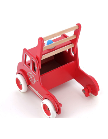 Chariot de marche camion de pompiers Vilac bois bébé 12 mois+