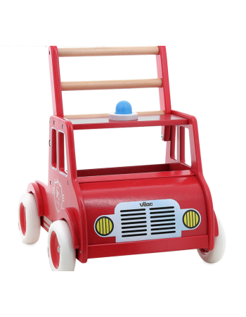 Chariot de marche camion de pompiers Vilac bois bébé 12 mois+