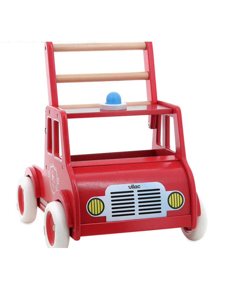 Chariot de marche camion de pompiers Vilac bois bébé 12 mois+