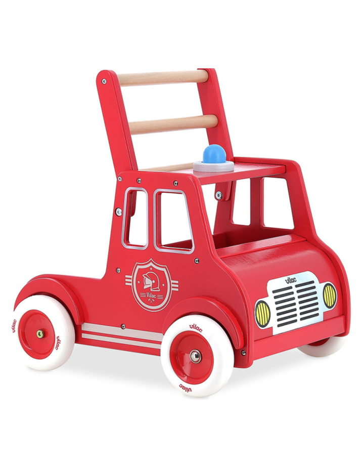 Chariot de marche camion de pompiers Vilac bois bébé 12 mois+