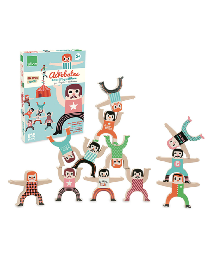 Jeu d’adresse acrobates équilibristes en bois Vilac – Ingela P. Arrhenius