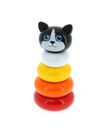 Jouet empilable bois Minou Vilac – jeu d’éveil Montessori 1 an+