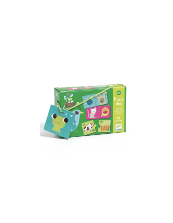 Puzzle duo Habitat – Djeco | Premier puzzle éducatif animaux dès 2 ans