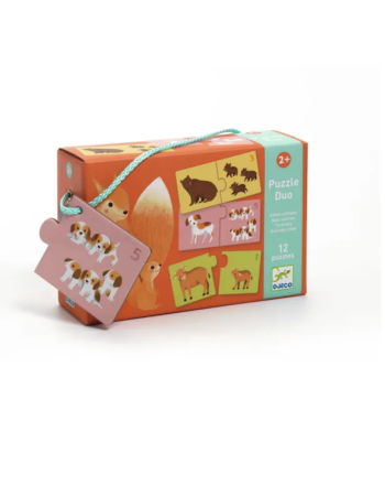 Puzzle duo Bébés animaux – Djeco | Premier puzzle éducatif dès 2 ans