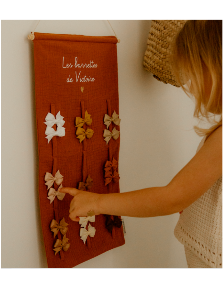 Porte-barrettes Atelier Wagram | Rangement barrettes enfant mural