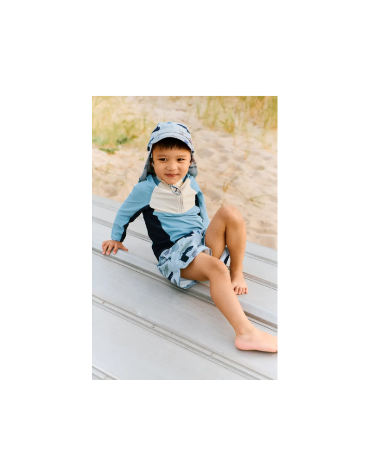 Chapeau bain enfant Liewood Cecilia Shark Dove Blue UPF40+