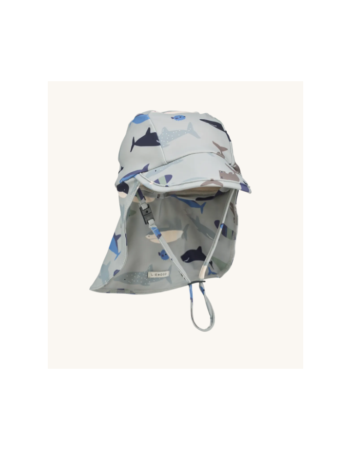 Chapeau bain enfant Liewood Cecilia Shark Dove Blue UPF40+