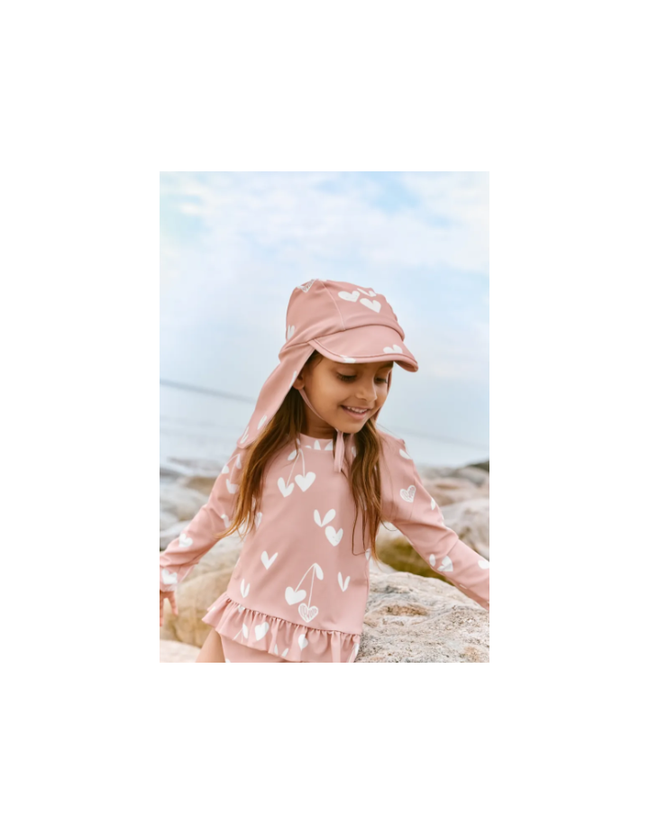 Chapeau bain enfant Liewood Cecilia Sweethearts Pale Tuscany UPF40+