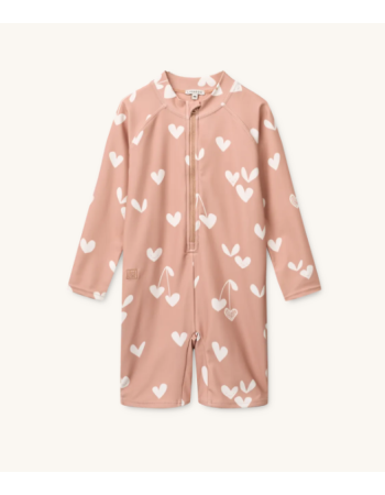 Combinaison anti-UV enfant Max Sweethearts Pale Tuscany | Liewood