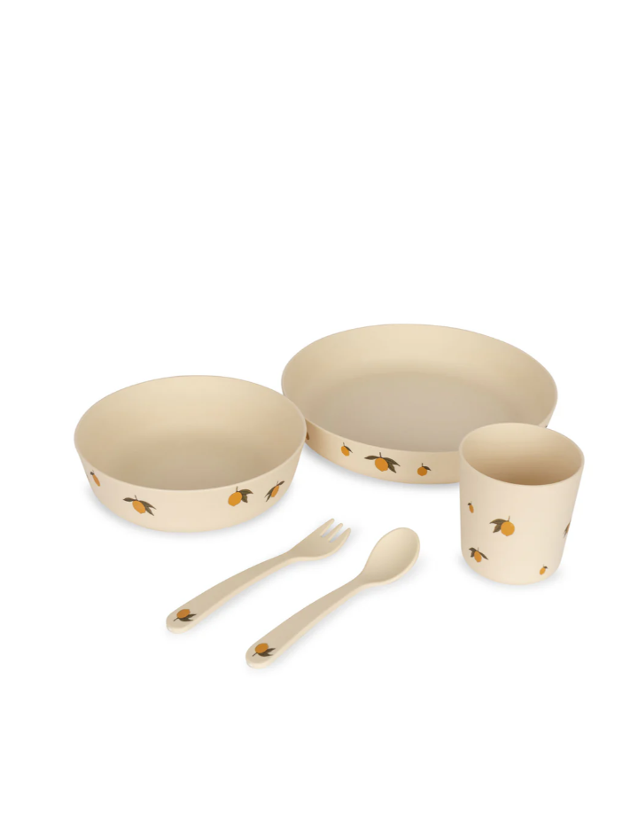 Set repas enfant PLA Lemon | Konges Sløjd