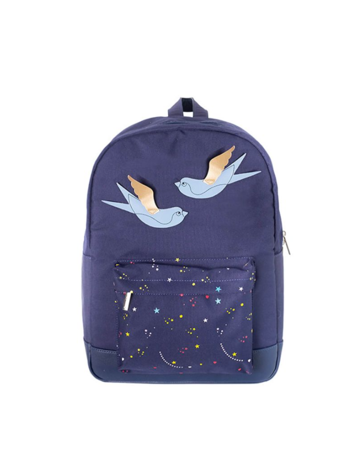 Sac à dos enfant Hirondelle 40 cm – Bleu, léger et pratique pour l’école