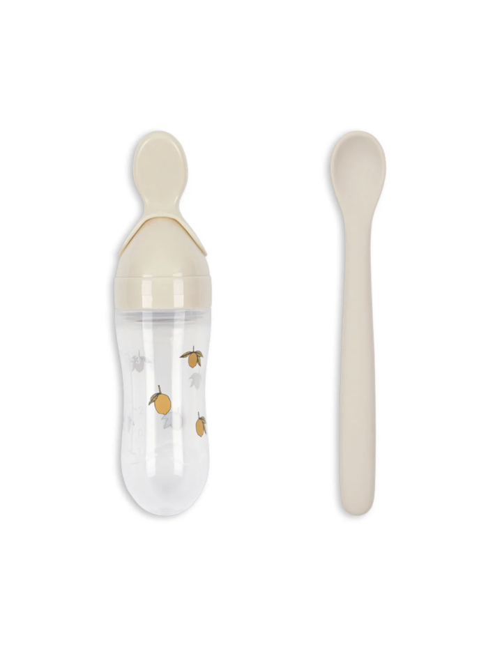 Food Feeding Set Lemon Konges Sløjd – Biberon cuillère bébé silicone