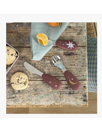 Set couverts bébé silicone Après la pluie – Moulin Roty