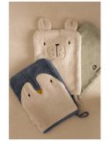 Lot gants de toilette bébé Liewood Sylvestre Arctic Sea Ocean View