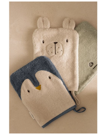Lot gants de toilette bébé Liewood Sylvestre Arctic Sea Ocean View