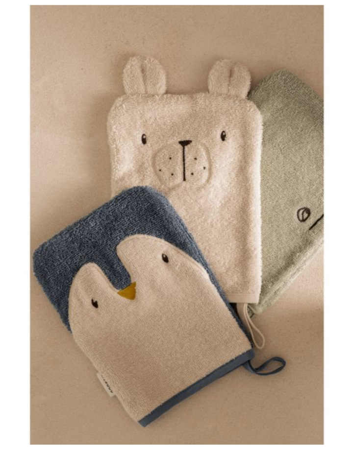Lot gants de toilette bébé Liewood Sylvestre Arctic Sea Ocean View